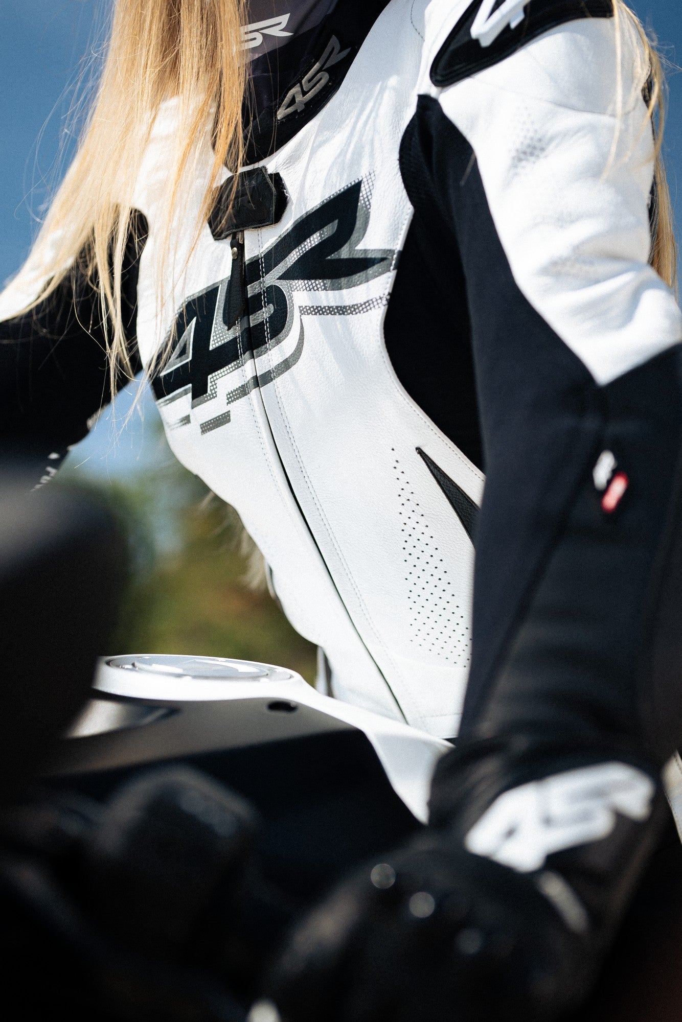 Dámská závodní kombinéza na motorku 4SR RR Lady Power AR – detail
