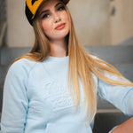 Mikina na motorku 4SR FSR Baby Blue – detail