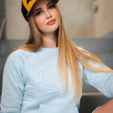 Mikina na motorku 4SR FSR Baby Blue – detail