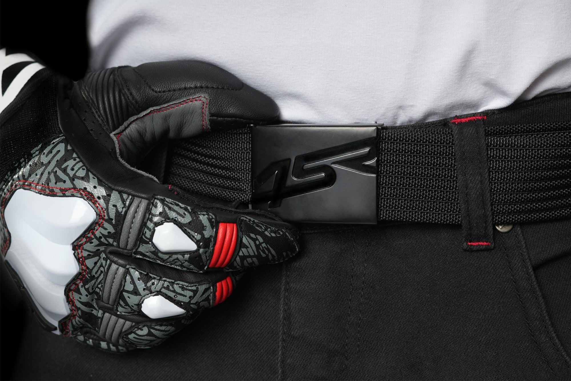 Kalhoty na motorku 4SR Tourismo Black – detail