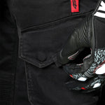 Kalhoty na motorku 4SR Tourismo Black – detail