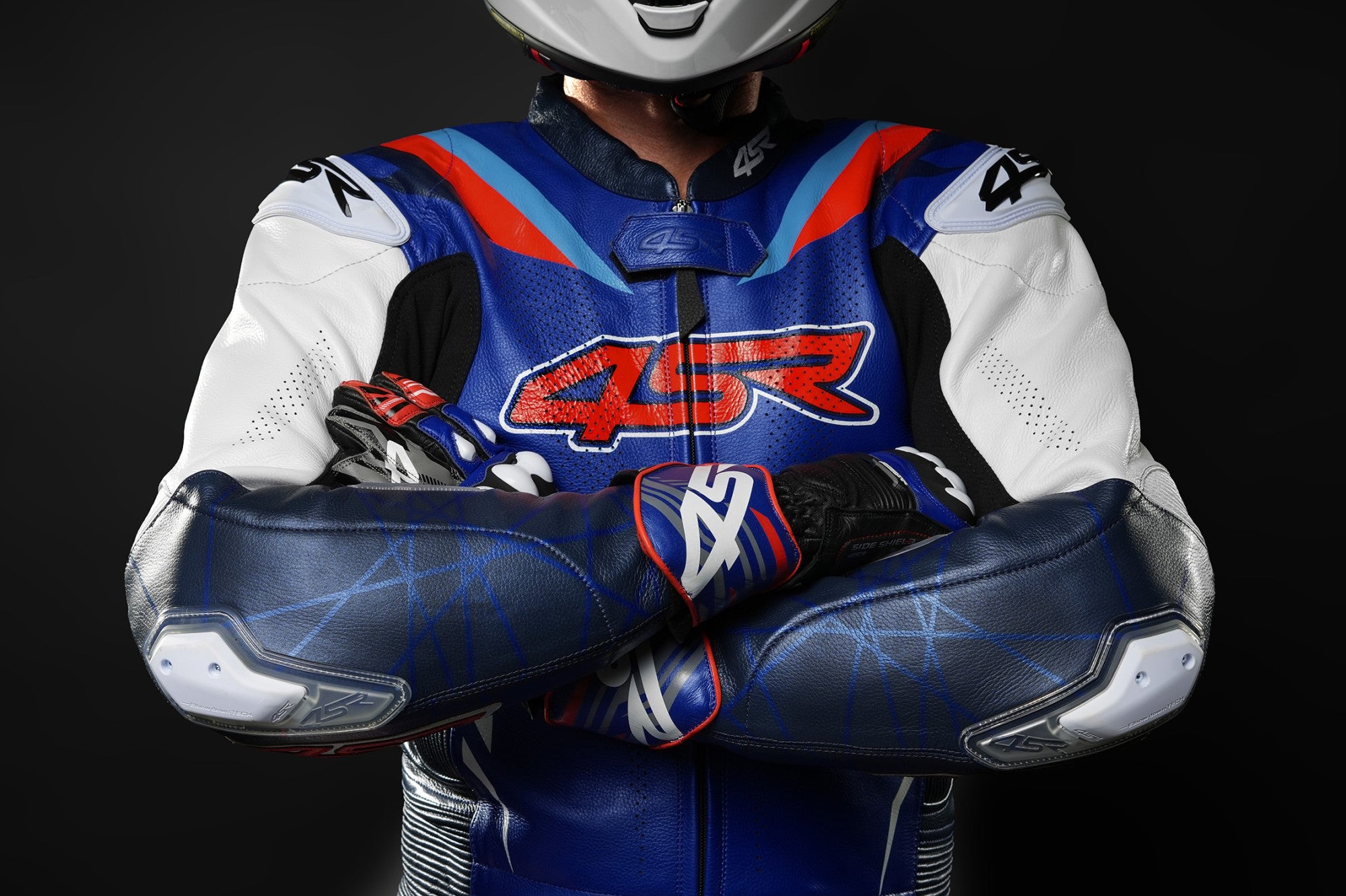 Závodní kombinéza na motorku 4SR RR Blue AR – detail