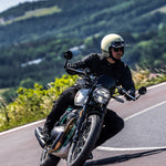 Kevlarové rifle na motorku 4SR Club Sport Sky Black – celkový pohled