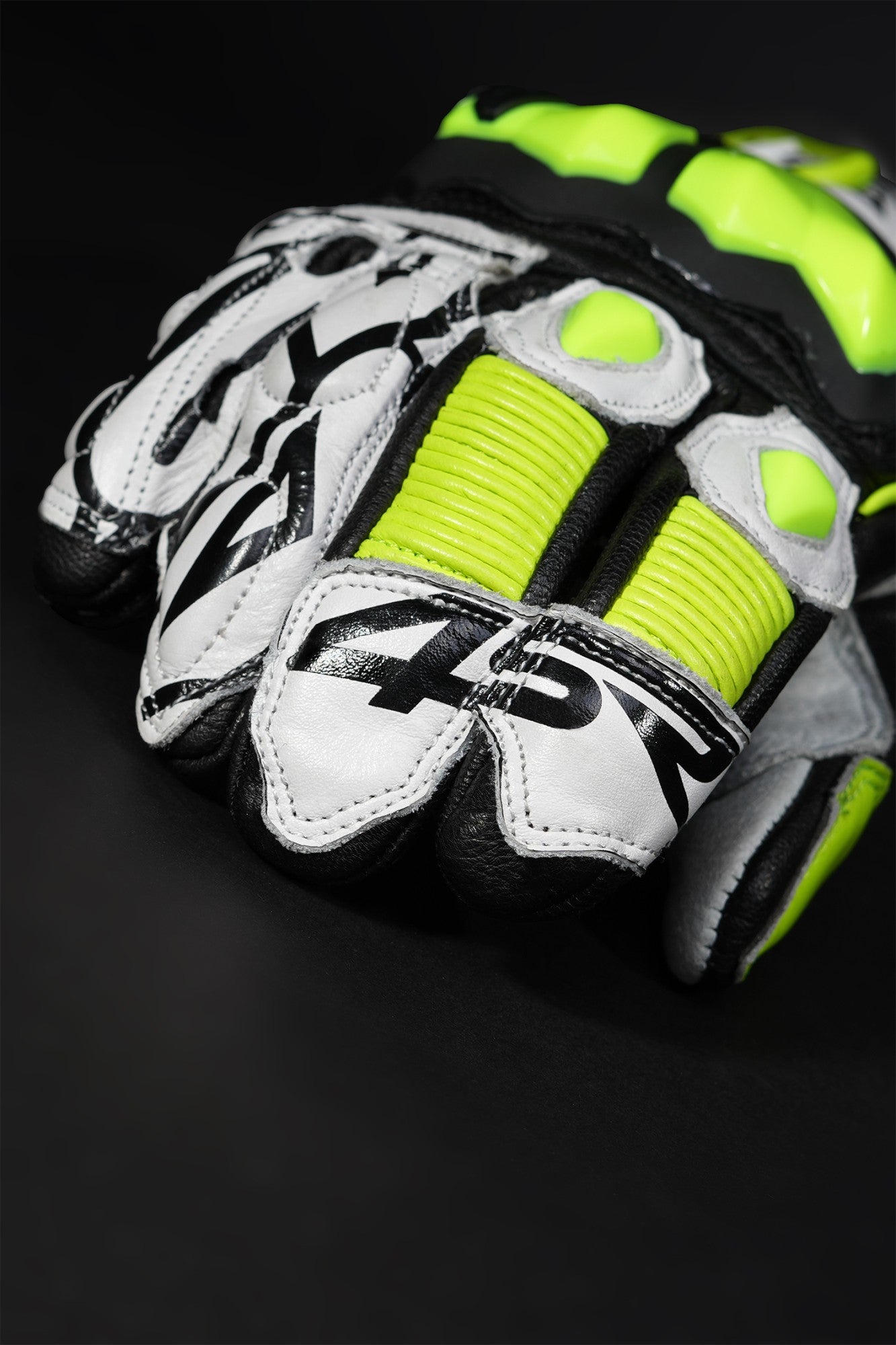 Rukavice na motorku 4SR RR Aramid Core White – celkový pohled