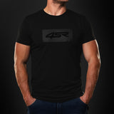 Triko 4SR Logo Carbon Black – pohled zepředu