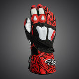 Rukavice na motorku 4SR RR Aramid Core Red – pohled zepředu