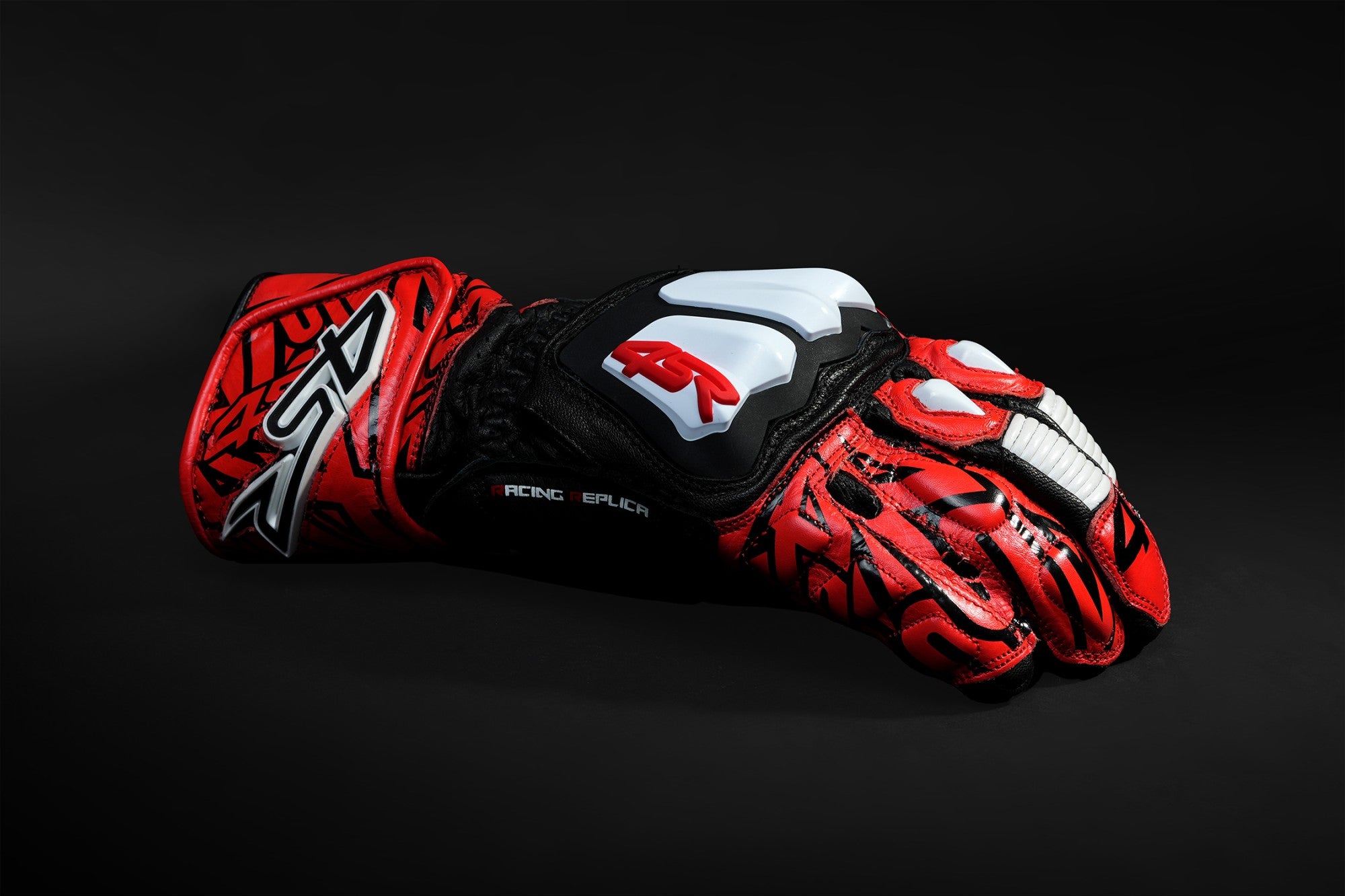Rukavice na motorku 4SR RR Aramid Core Red – celkový pohled