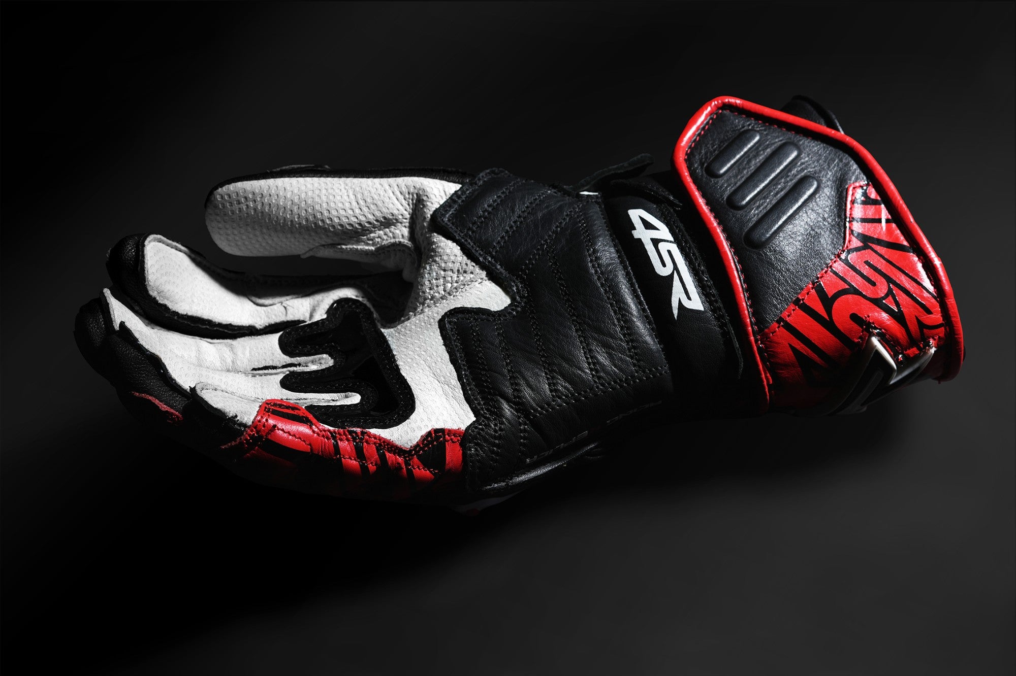 Rukavice na motorku 4SR RR Aramid Core Red – celkový pohled