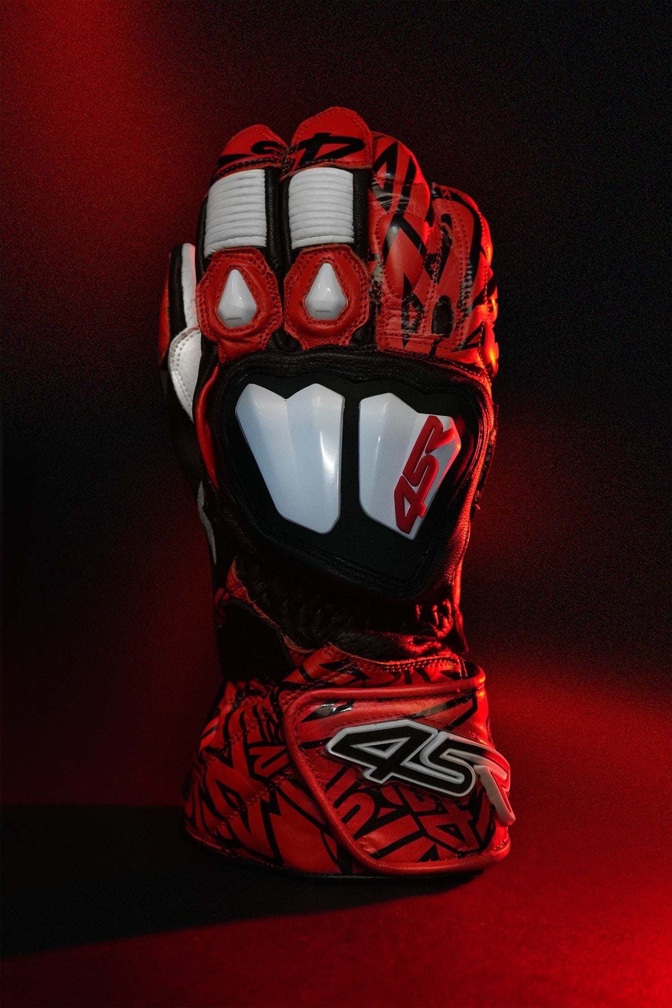 Rukavice na motorku 4SR RR Aramid Core Red – detail