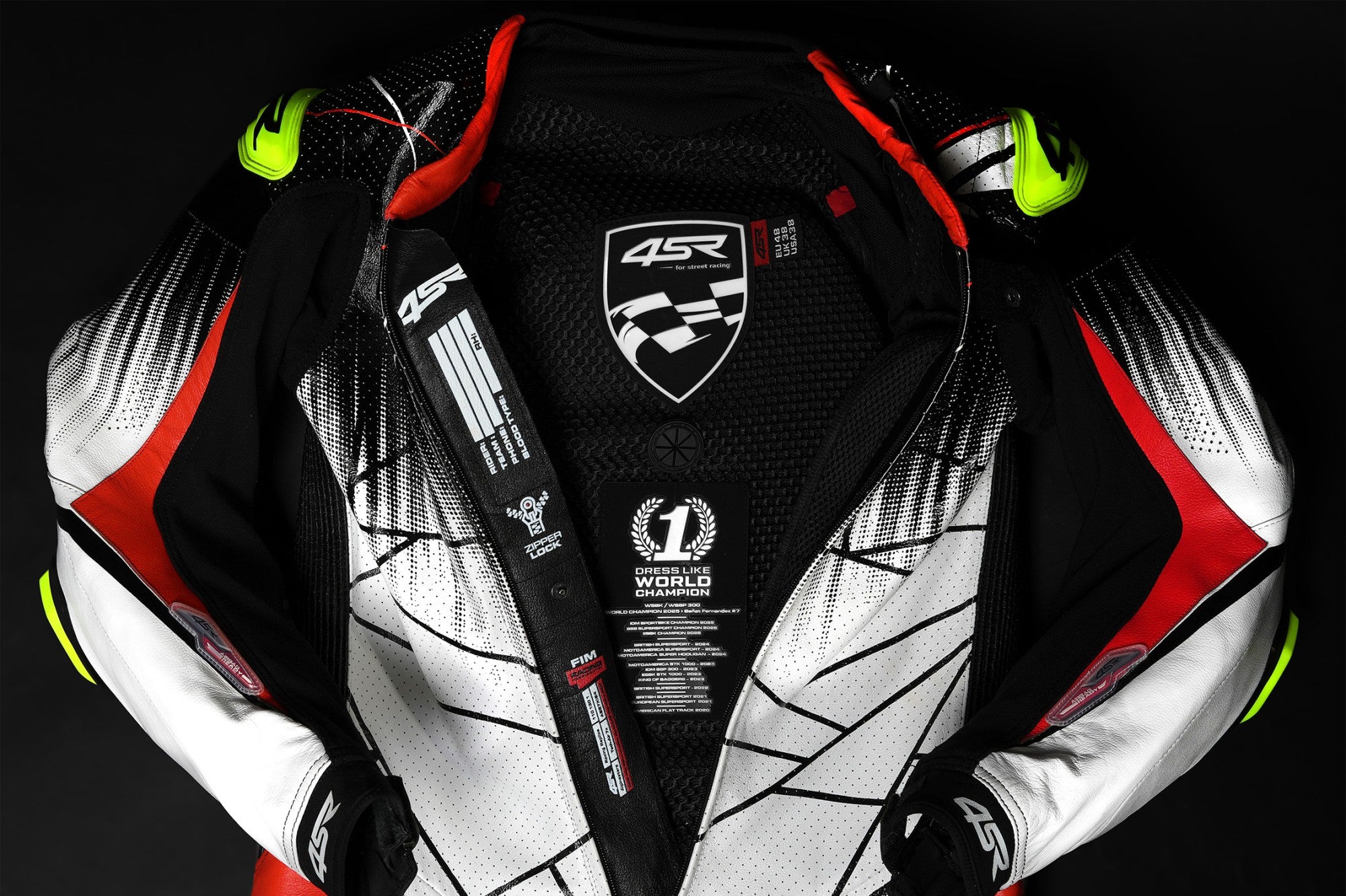 Závodní kombinéza na motorku 4SR Racing Ultra Light Matrix AR – celkový pohled
