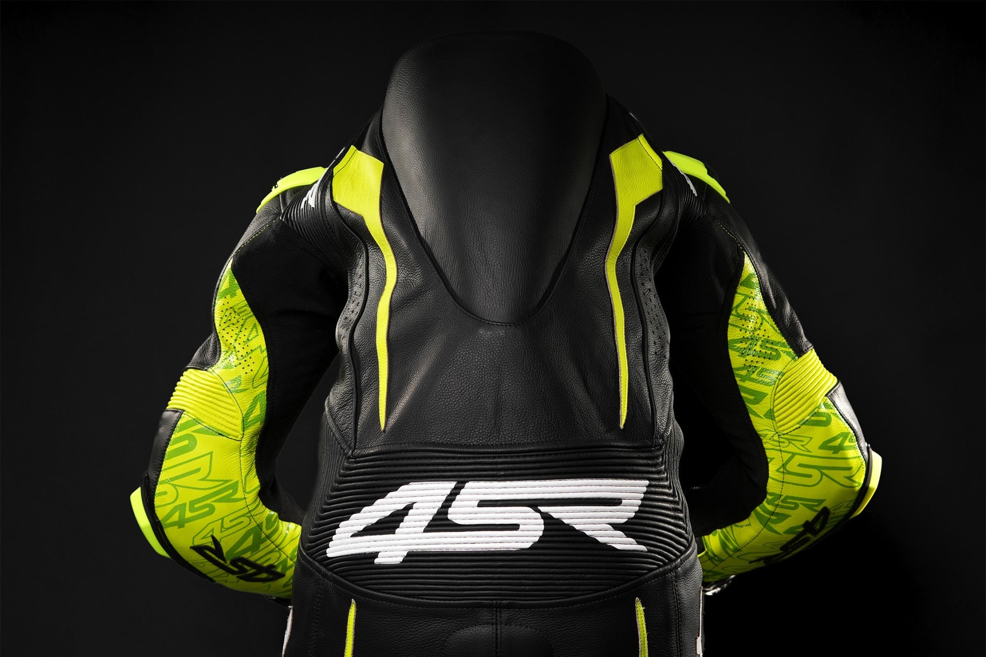 Dětská závodní kombinéza na motorku 4SR Racing Junior Yellow AR – detail
