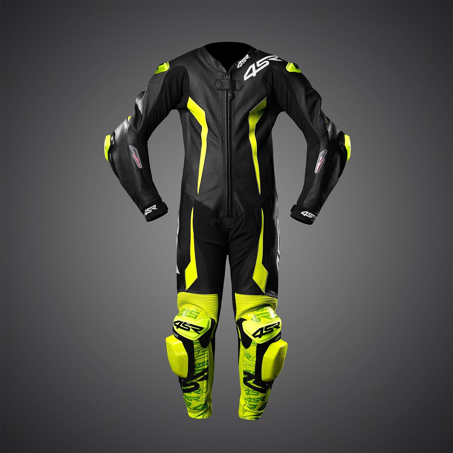 Dětská závodní kombinéza na motorku 4SR Racing Junior Yellow AR – detail