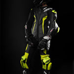 Dětská závodní kombinéza na motorku 4SR Racing Junior Yellow AR – celkový pohled