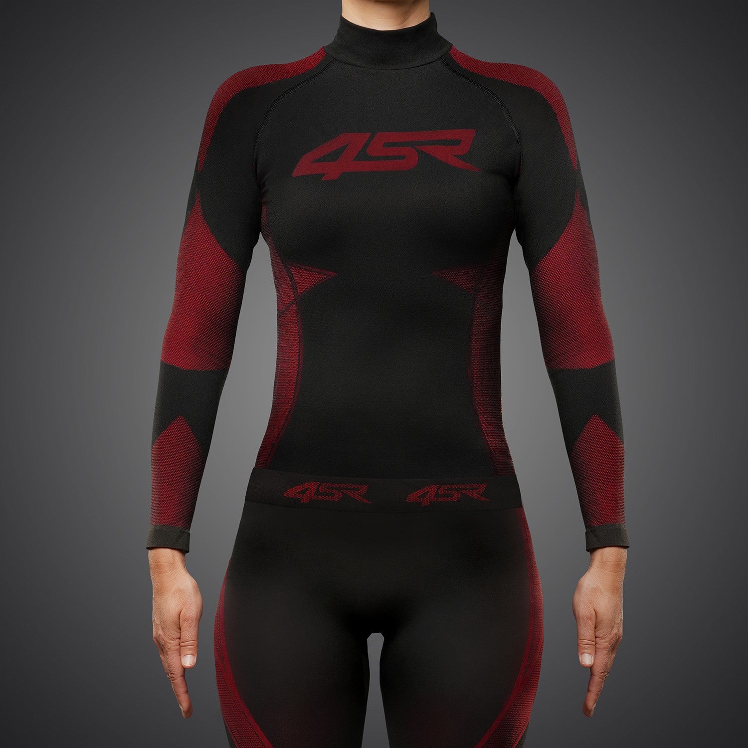 Dámské funkční bezešvé prádlo 4SR Ladies Seamless Set Red – pohled zepředu