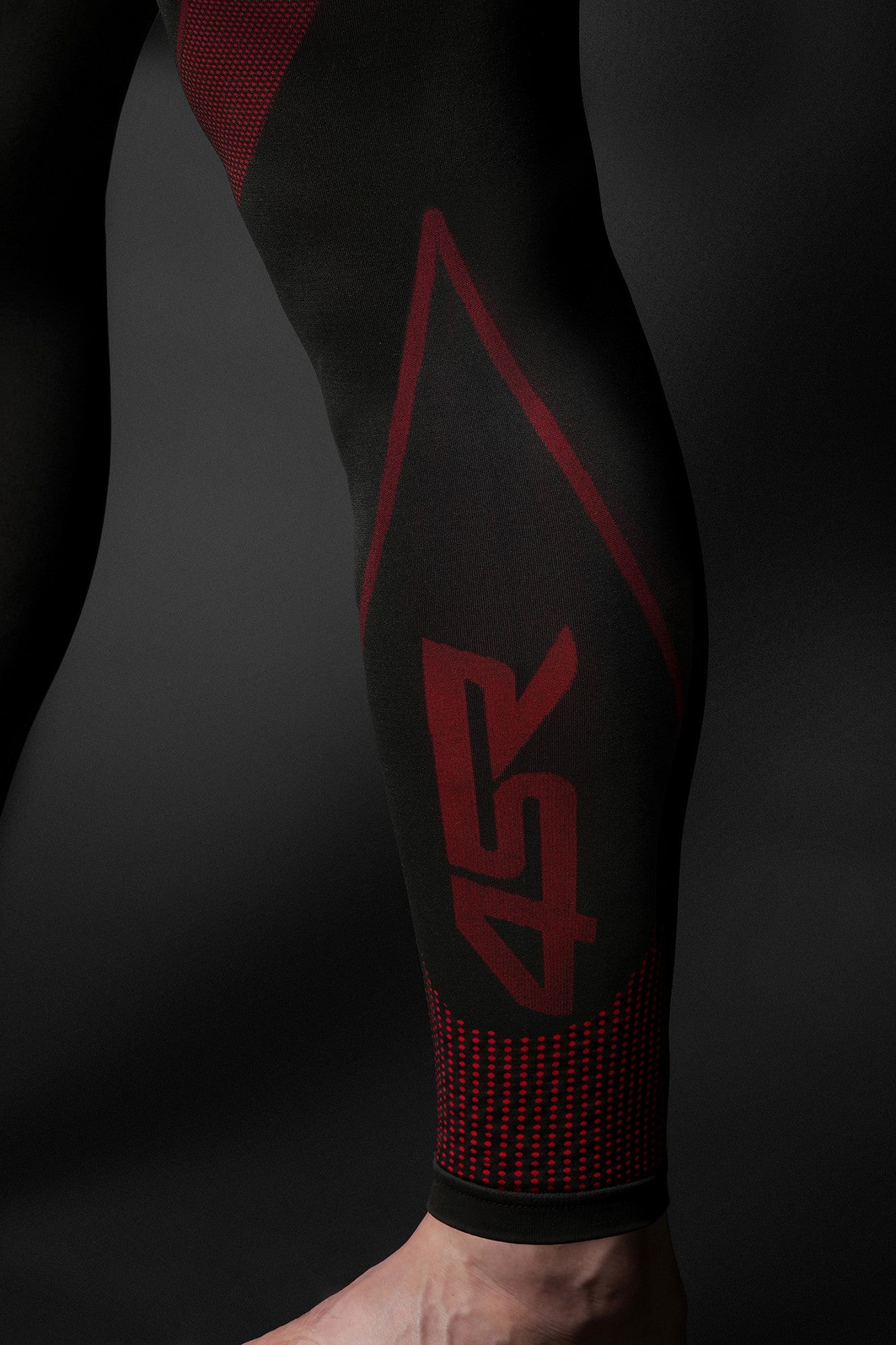 Funkční bezešvé kalhoty 4SR Seamless Pants Red – detail