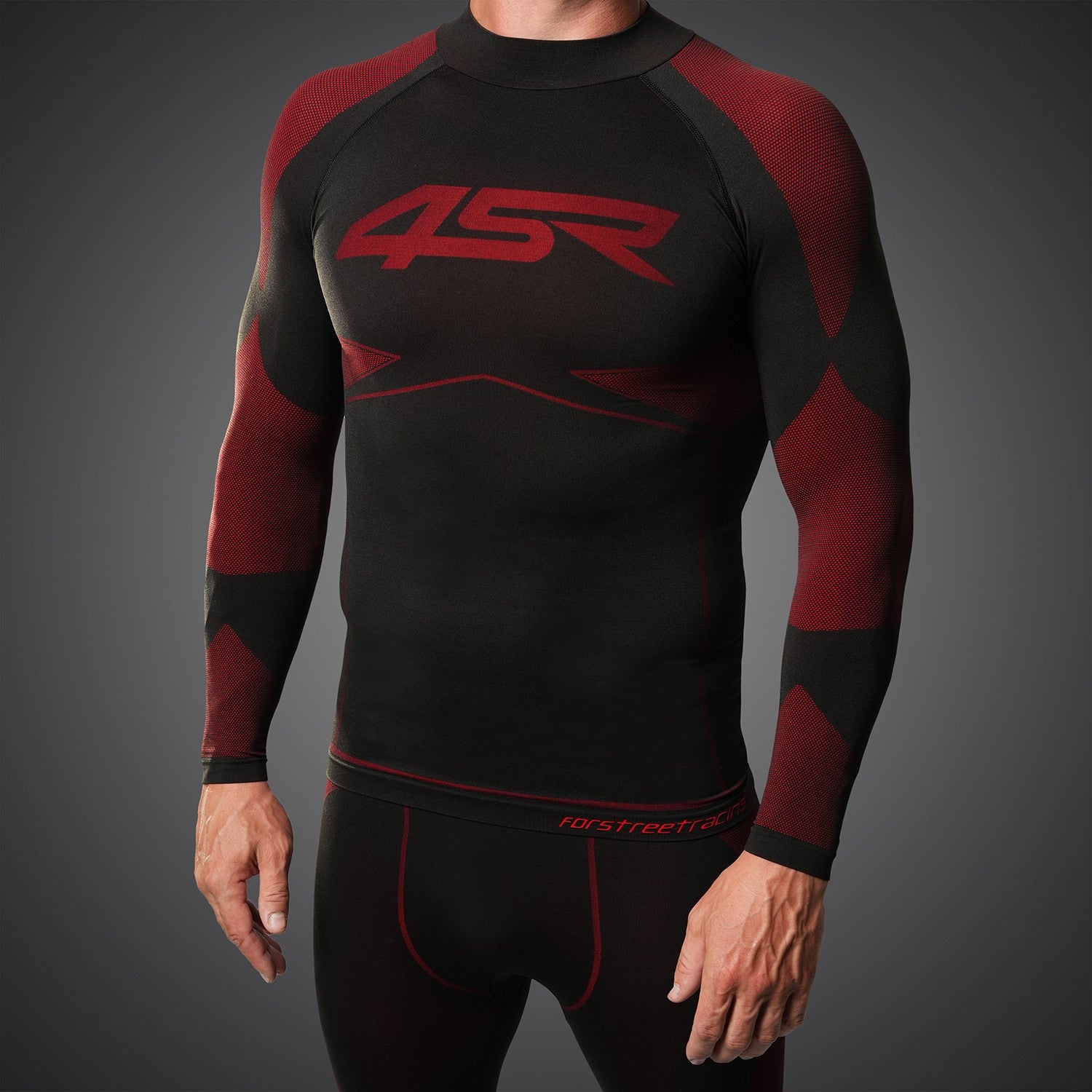 Funkční bezešvé triko 4SR Seamless Shirt Red – pohled zepředu