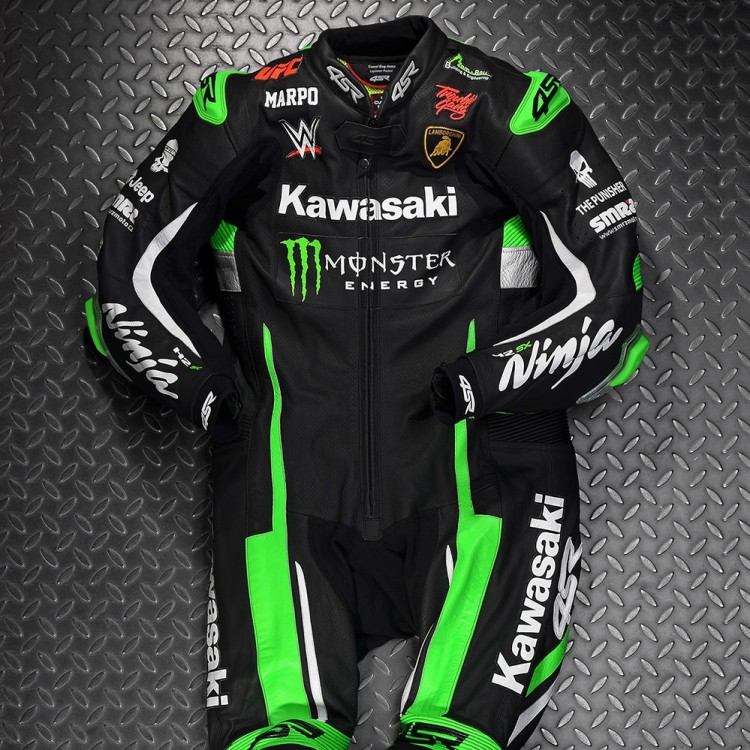 Custom leather suit - Kawasaki