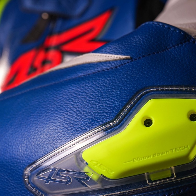 4SR motorcycle two-piece leather suit RR Evo III Cobalt Blue 6