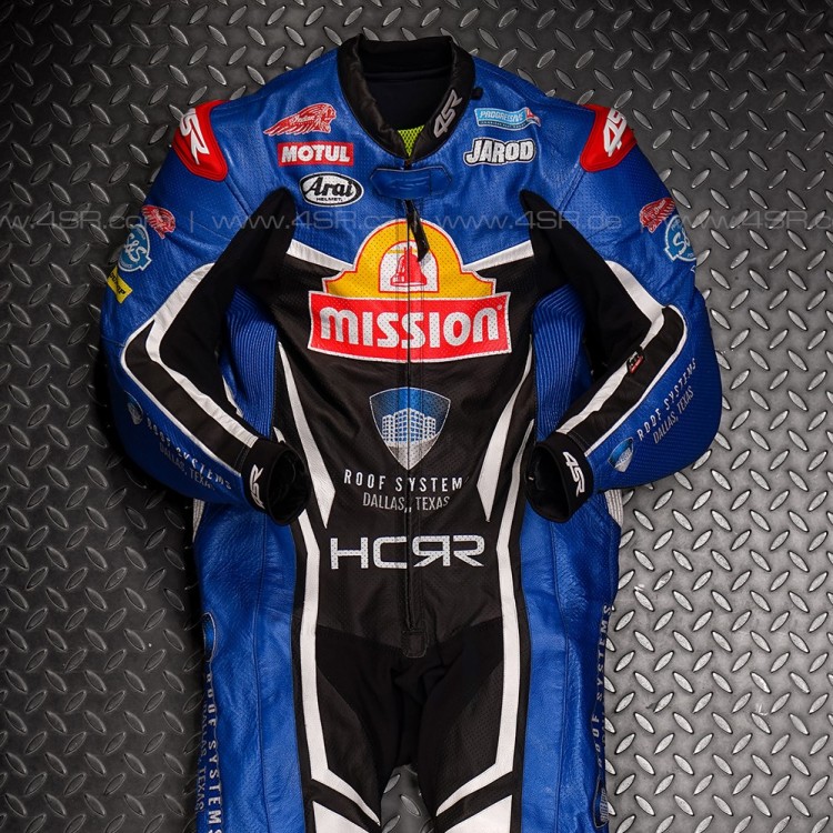 Custom leather suit - American Flat Track - Jarod Vanderkooi