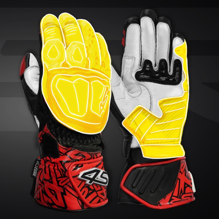 4SR motorcycle gloves RR Aramid Core Red