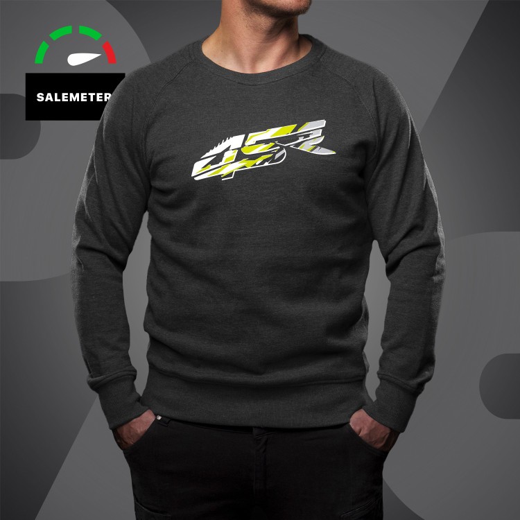 Motorcycle sweatshirt Crack Camo Yellow