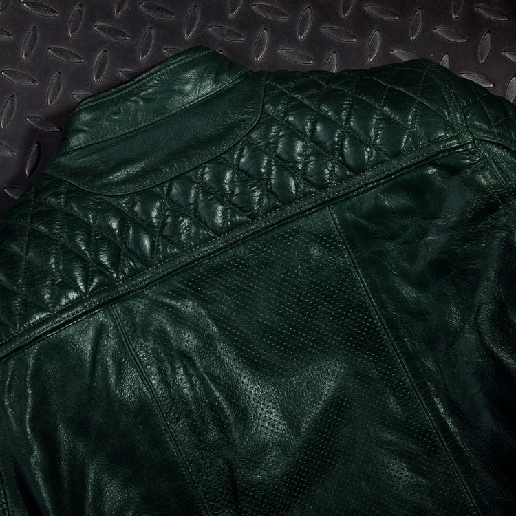 4sr Leather Jacket Scrambler British Racing Green