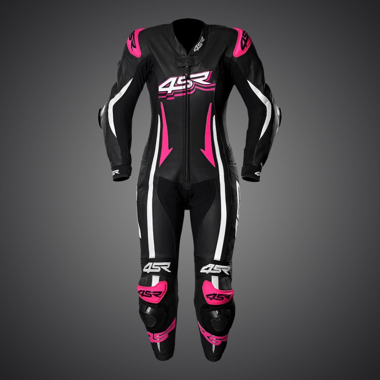 4SR one-piece women's leather suit Racing Lady Pink 020