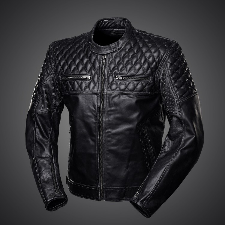 4SR motorcycle leather jacket Scrambler Petroleum