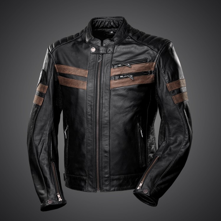 4SR motorcycle leather jacket Cool Evo Brown - 1