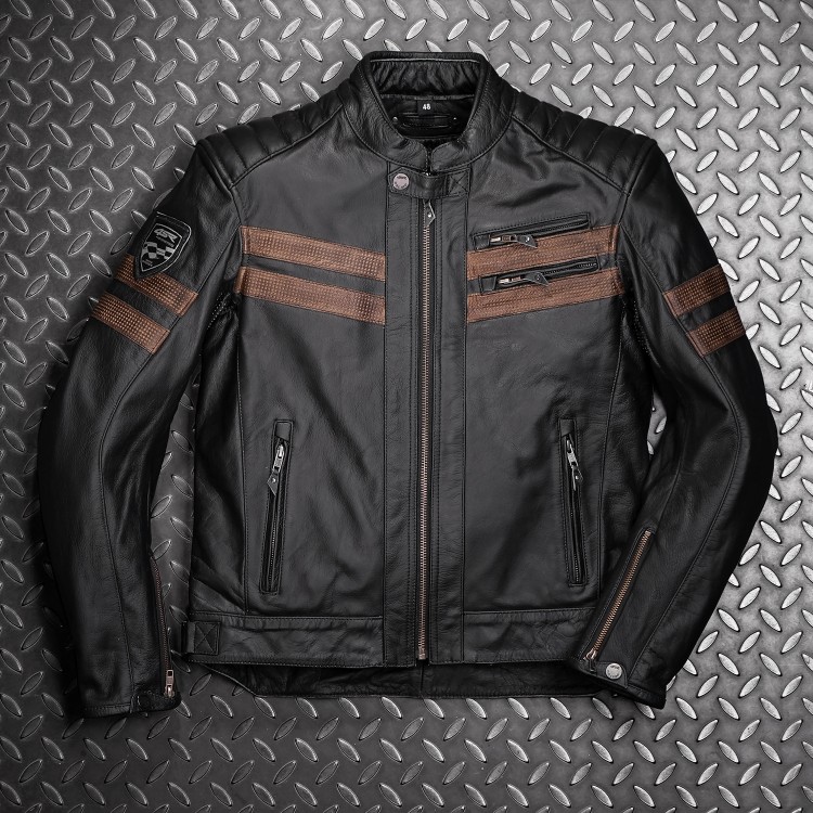 4SR motorcycle leather jacket Cool Evo Brown