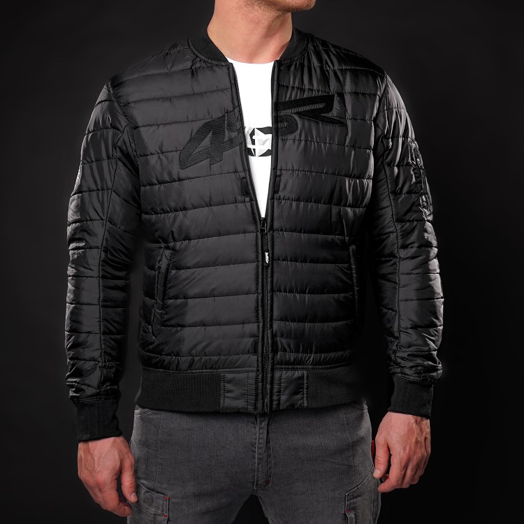 4SR RTX Black Textile Motorcycle Jacket - Bomber Liner Under-Jacket