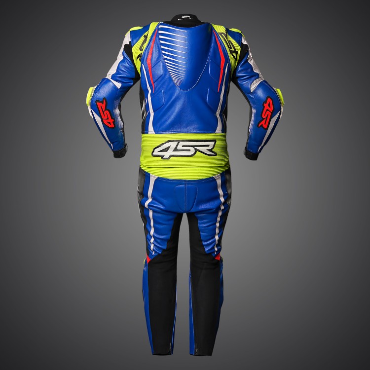 4SR motorcycle two-piece leather suit RR Evo III Cobalt Blue 3