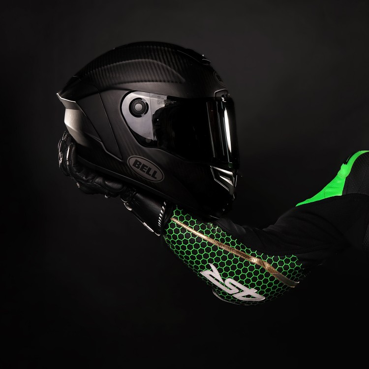 4SR Racing Monster Green AR Airbag Ready leather suit 8
