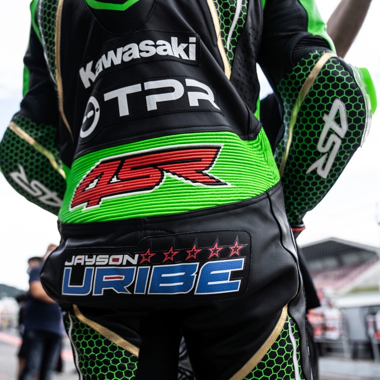 4SR Racing Monster Green AR Airbag Ready leather suit 13