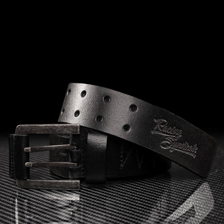 4SR leather belt Double Black