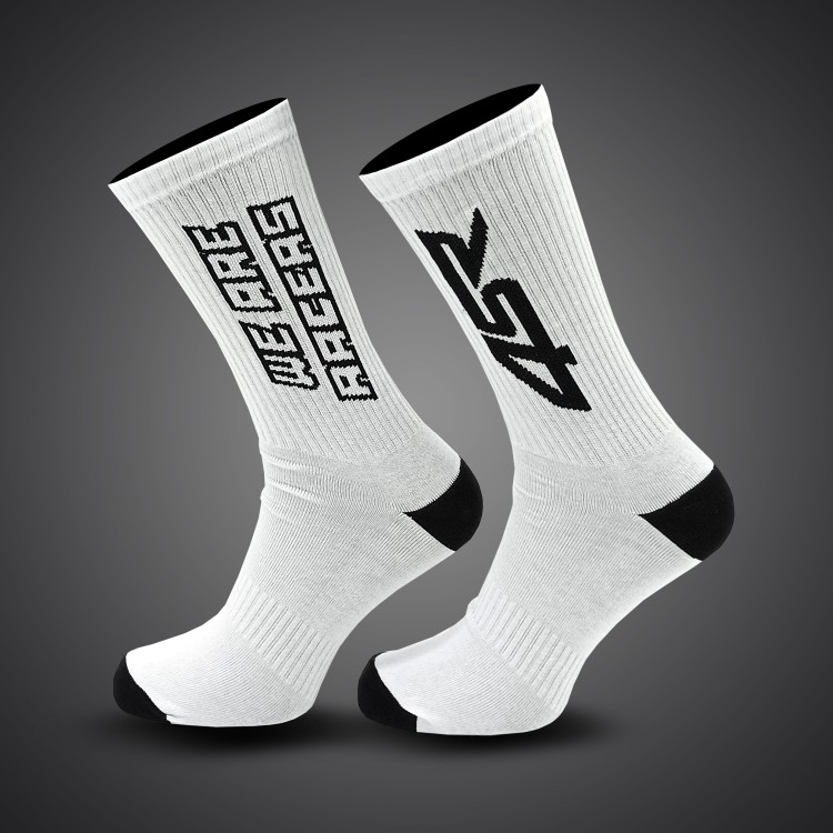 4SR Socks We Are Racers White