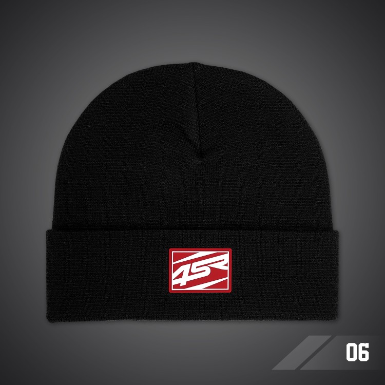 4SR winter beanie Logo Black with rubber patch