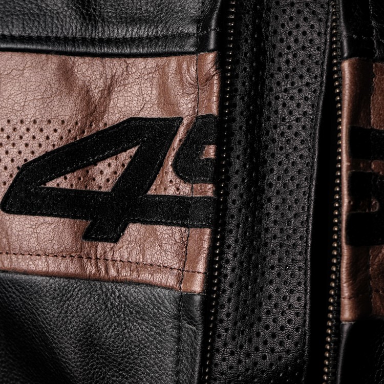 4SR motorcycle leather jacket Hooligan Brown