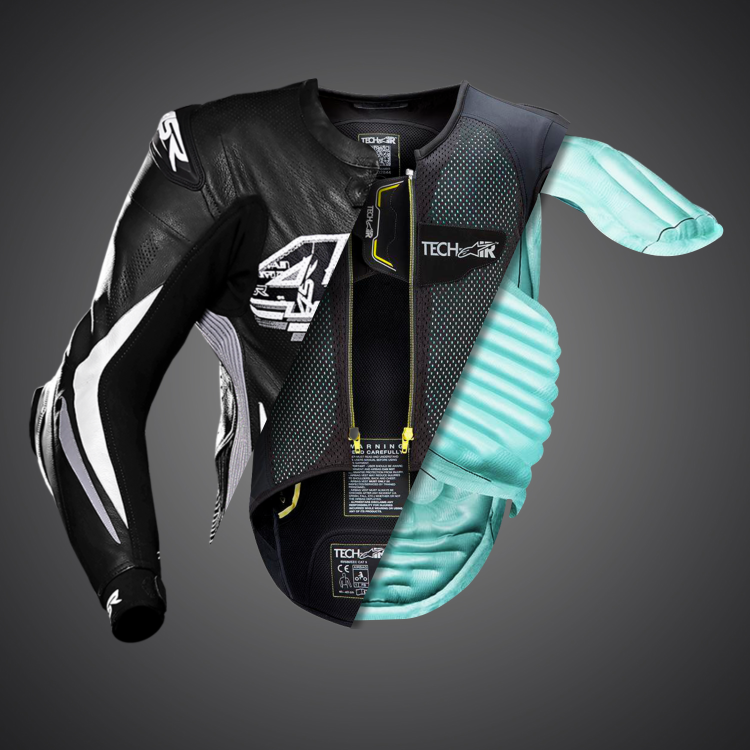 4SR one-piece leather suit Racing Power AR Airbag Ready 8