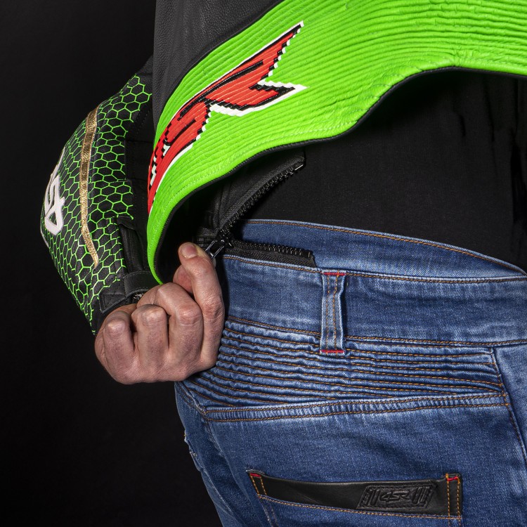 4SR RR Evo III Monster Green AR Aribag Ready Two-piece Leather Suit 8