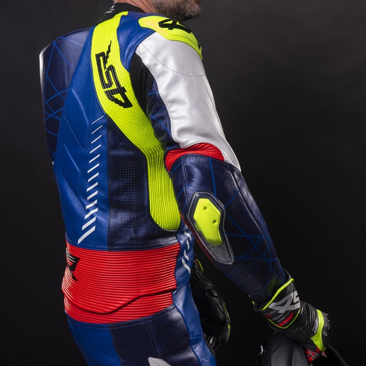 4SR motorcycle two-piece suit RR Evo Pearl Blue AR 4