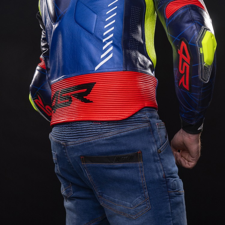 4SR motorcycle two-piece suit RR Evo Pearl Blue AR 6