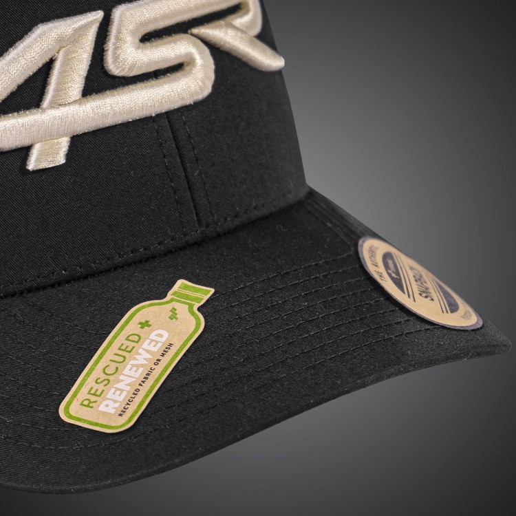 4SR Royal Black Cap with 3D Embroidery 4