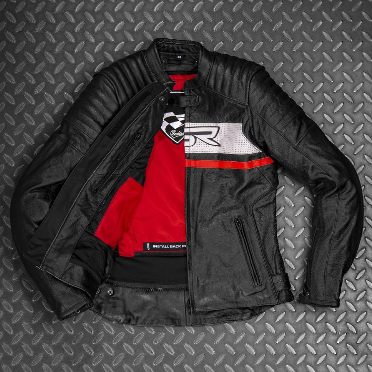 4SR leather jacket Roadster Lady III – Red 4