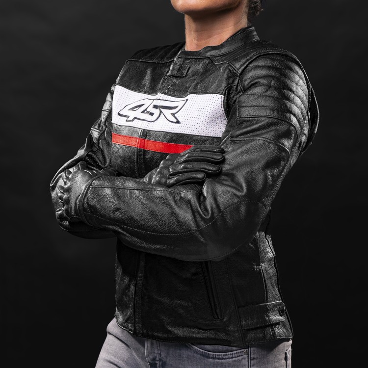 4SR leather jacket Roadster Lady III – Red 5