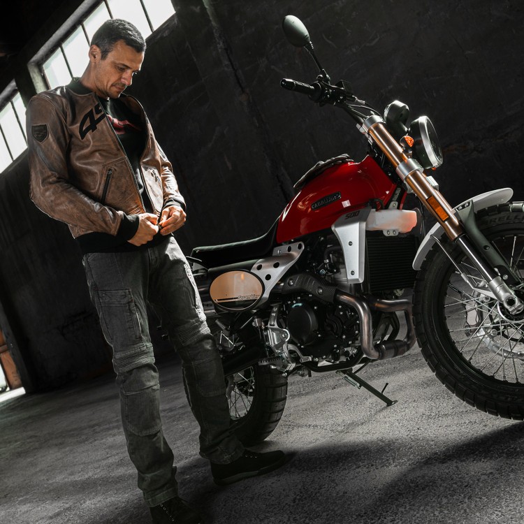 4SR Leather Jacket Bomber Brown Patina