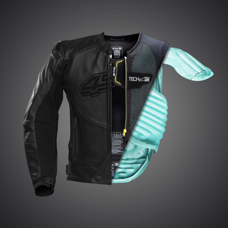 4SR leather motorcycle sport jacket Club Sport Black Series AR 13