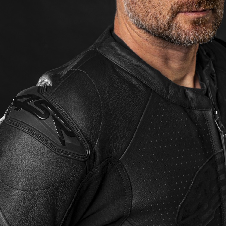 4SR leather motorcycle sport jacket Club Sport Black Series AR 9