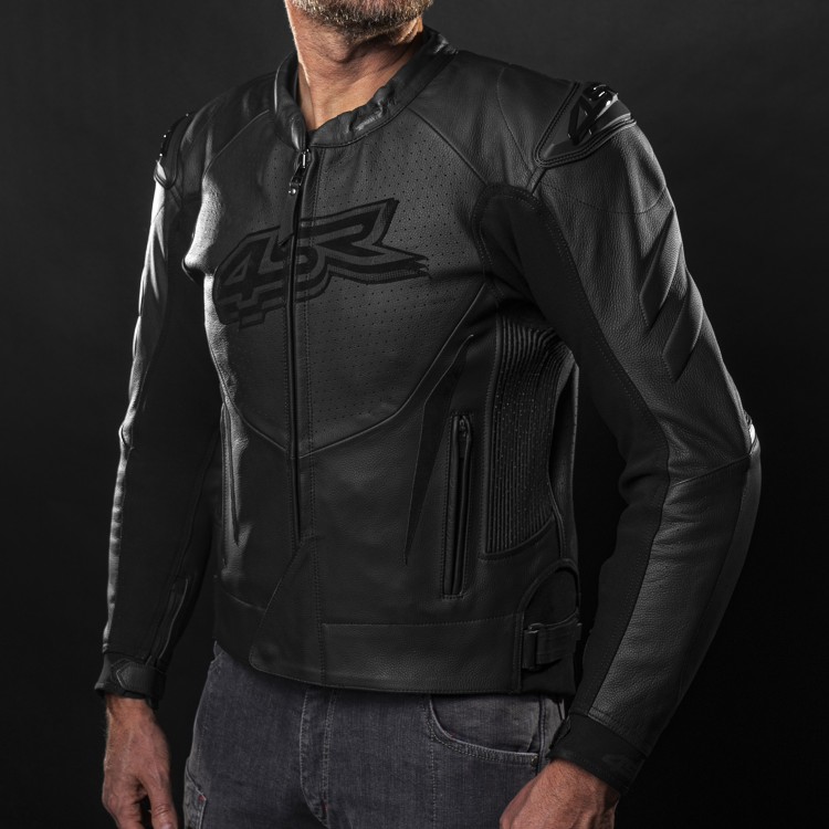 4SR leather motorcycle sport jacket Club Sport Black Series AR 6