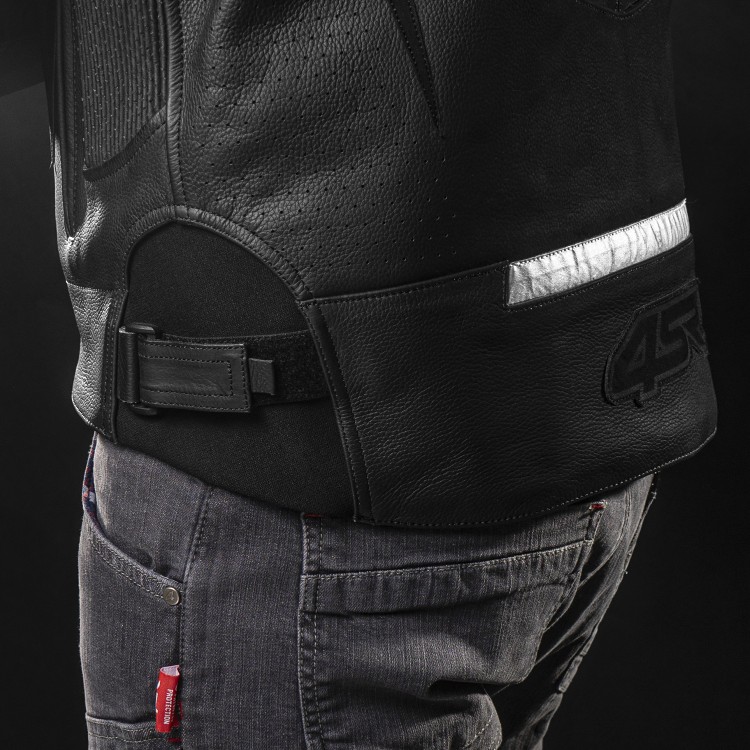 4SR leather motorcycle sport jacket Club Sport Black Series AR 11